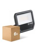 Voordeelpak 6x Ledvance LED Breedstraler Aluminium Zwart 69W 10000lm 100D - 840 Koel Wit | IP66 - Symmetrisch