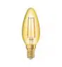Osram Vintage 1906 LED E14 Gedraaid Kaars Filament Goud 2.5W 220lm - 824 Zeer Warm Wit | Vervangt 25W