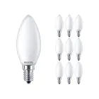 Voordeelpak 10x Philips Corepro LED Kaars E14 Mat 2.2W 250lm - 827 Zeer Warm Wit | Vervangt 25W