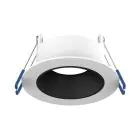 Noxion LED Spot Ares Diep ring Wit - met Binnenring Zwart | Zaagmaat 68mm - incl. GU10 Fitting